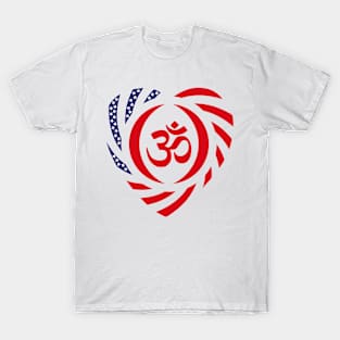 Hindu Murican Patriot Flag Series (Heart) T-Shirt